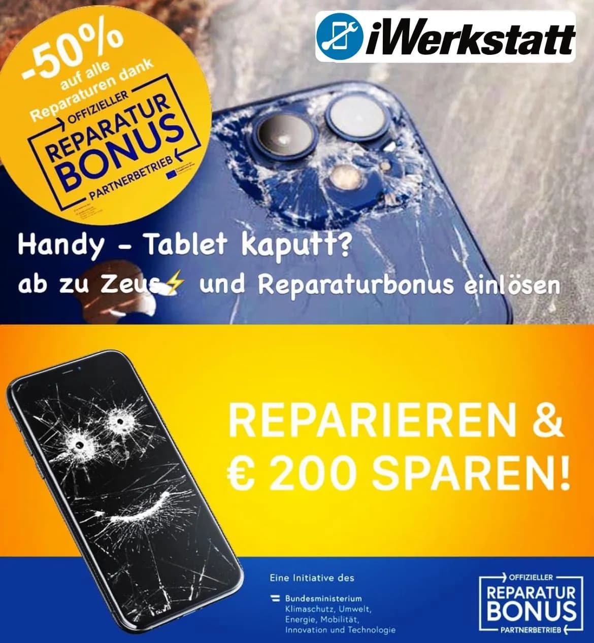 Handy Tablet Pc-Laptop Reparaturbonus 
